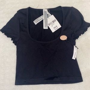 Forever 21 black ribbed tee